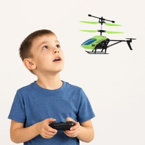 Remote Control Helicopter for Kids – 2-in-1 Charging, Gyro Stability, LED Light RC Helicopter Toy