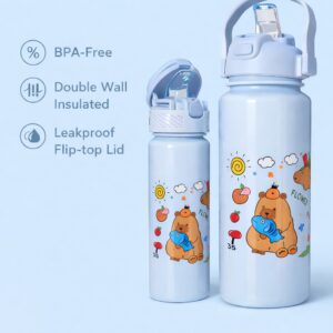 Kids Insulated Water Bottle – Set of 2 (Small + Big)